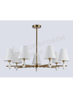 Люстра Ambrella light LH75045/7 BS/WH латунь/белый E14*7 max 40W D840*580