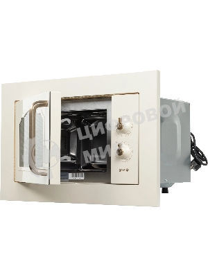 Встраиваемая микроволновая печь Gorenje BM235CLI бежевый, 23 л, 800 Вт, переключатели - поворотный механизм