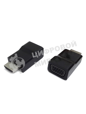 Переходник Gembird Переходник HDMI-VGA Cablexpert A-HDMI-VGA-001, 19M/15F