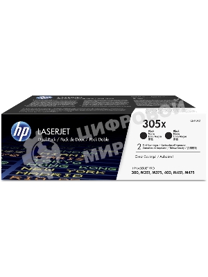 Картридж лазерный HP CE410XD черный двойная упаковка для CLJ Pro 300 Color M351/Pro 400 Color M451/Pro 300 Color MFP M375/Pro 400 Color MFP M475 2 х 4000 стр.