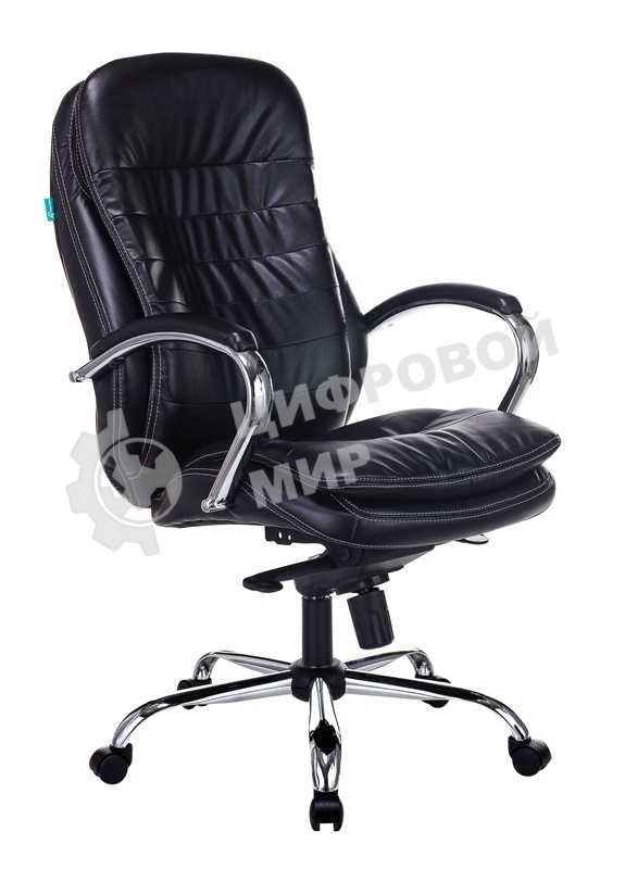 Кресло руководителя Бюрократ T-9950/BLACK-PU сиденье черный, искусственная кожа, крестовина хром