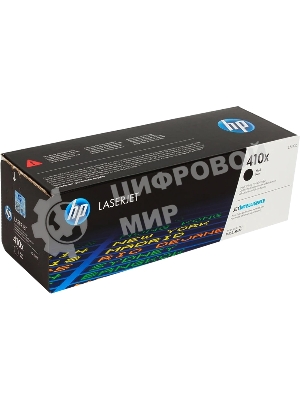 Картридж лазерный Hewlett-Packard HP 410X (CF410X) черный для LJ Pro M452/M477 6500 стр.