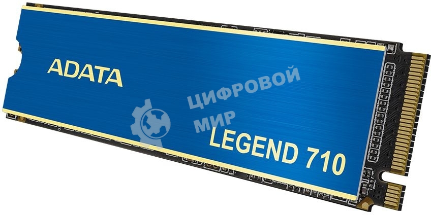 Накопитель SSD ADATA LEGEND 710, 256Gb, PCIe 3.0 x4, M.2 2280, NVMe, R/W 2100/1000, с радиатором