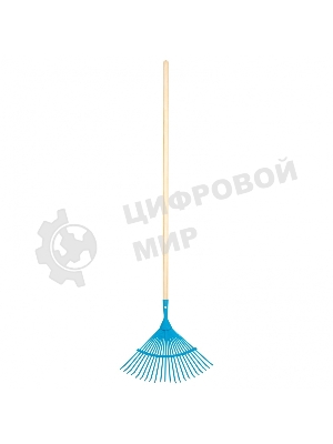 Грабли веерные стальные Palisad LUXE 430х1550 мм, 22 плоских зуба, лакированный черенок