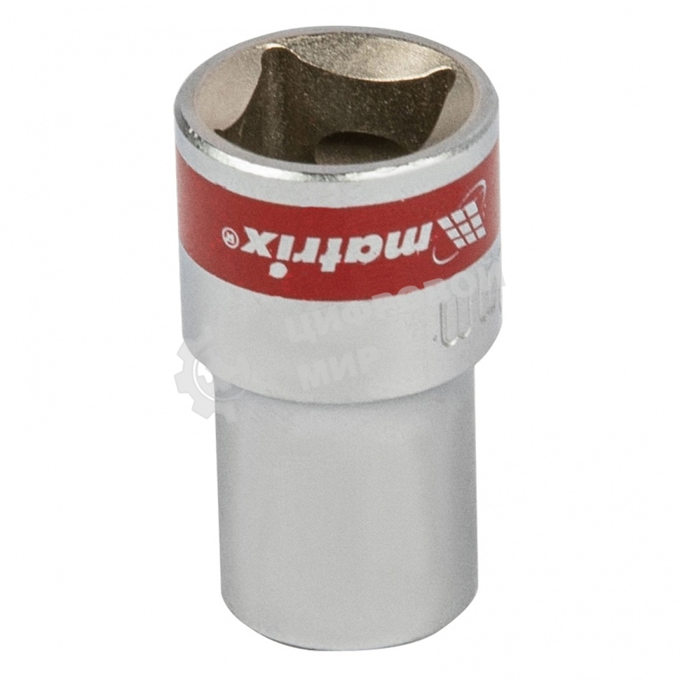 Головка торцевая Matrix, 12 мм, 6-гранная, CrV, под квадрат 1/2