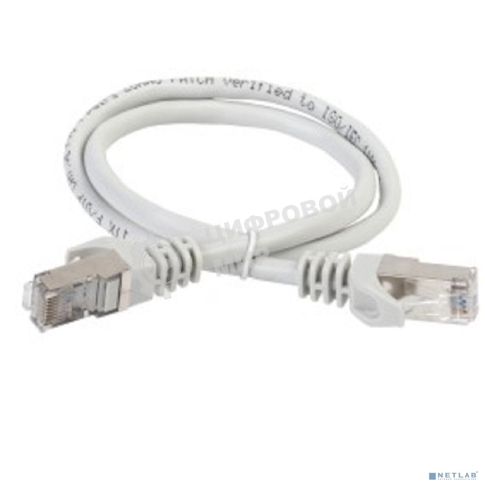 Коммутационный шнур (патч-корд) ITK PC01-C5EFL-1M, cat.5e FTP, LSZH, 1м, серый