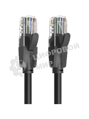 Патч-корд Vention прямой UTP cat.6, RJ45 - 10м. черный