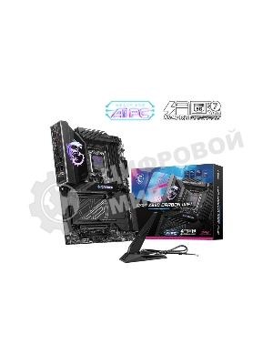 Материнская плата MSI MPG Z890 CARBON WIFI, LGA 1851, Intel Z890, 4xDDR5, 4xSATA, 5xM.2, 1xPCI-E 5.0 x16, 1xPCI-E 5.0 x8, 1xPCI-E 4.0 x4, 1xHDMI, 2xUSB-C Thunderbolt 4, 1xUSB-C 3.2 Gen 2, 10xUSB-A 3.2 Gen 2, 2x 5Gb LAN, 2x3.5 мм, 7.1, ATX