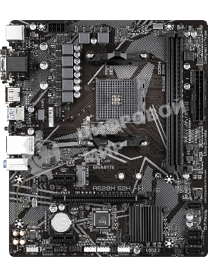 Материнская плата Gigabyte A520M S2H, AM4, AMD A520, 2xDDR4, 4xSATA, 1xM.2, 1xPCIe 3.0 x16, 2xPCIe x1, 1xHDMI, 1xDVI-D, 1xVGA, 1x 1Gb LAN, 4xUSB-A 3.2 Gen 1, 2xUSB-A 2.0, 3x3.5 мм, 7.1, mATX