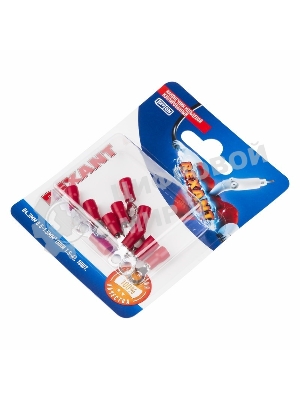 Наконечник кольцевой Rexant изолированный, ø4.3 мм, 0.5-1.5 мм², НКи 1.5-4/НКи 1,25-4/RVL1.25-4, красный, в упак. 10 шт.