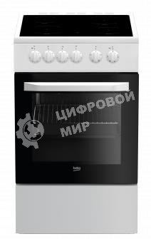 Плита электрическая Beko FFSS57000W белый, конфорок 4 электрических, духовка 60 л, 50 см x 85 см x 60 см
