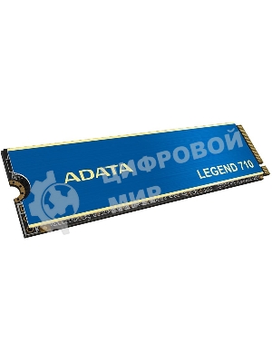 Накопитель SSD ADATA LEGEND 710, 256Gb, PCIe 3.0 x4, M.2 2280, NVMe, R/W 2100/1000, с радиатором
