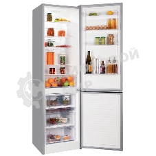 Холодильник Nordfrost NRB 154 S серый матовый двухкамерный 238/115 л морозилка снизу, капельная система