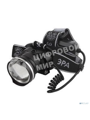 Фонарь ЭРА GA-806 налобный аккумуляторный, рег фокус, 5 Вт CREE, алюминий, литий 2,5А·ч, USB, короб