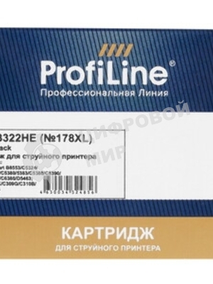 Картридж струйный ProfiLine PL-CB322HE №178XL для принтеров HP Photosmart C5380/C5383/C6380/C6383/D5460/D5463/Premium Fax/Pro B8553 Photo Black водн