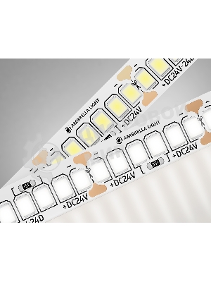 Светодиодная лента Ambrella light GS3402 2835 240Led/ 20W m/ 24V IP20 4500K/ 5000*10*1.2mm (2 конт.)