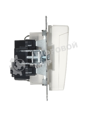 Розетка с з/к/ш с кр. 16А IP44 РСбш10-3-44-БрБ белый IEK BRITE