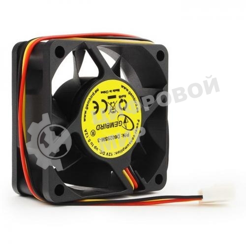 Вентилятор для корпуса Gembird D6025SM-3 черный, 60 мм, 4000 об/мин, 25 дБ, 3 pin