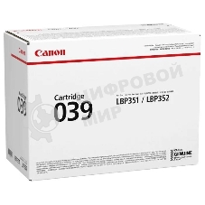 Картридж лазерный Canon Cartridge 039BK (0287C001) черный (11000 стр.) для Canon LBP351x/352x