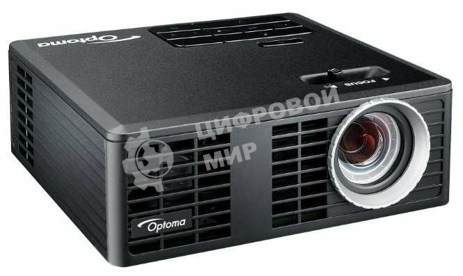Проектор Optoma ML750e (DLP, LED, WXGA 1280x800, 700Lm, 15000:1, HDMI, USB, MHL, MicroSD, 1x1W speaker, 3D Ready, led 20000hrs, черный, 0.38kg)