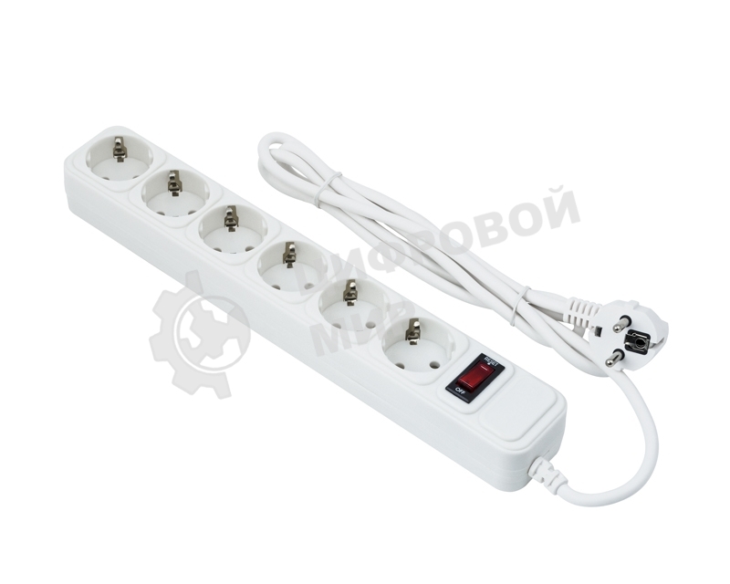 Сетевой фильтр ExeGate EX221230RUS SP-6-3W (6 розеток, 3 м, евровилка, белый)