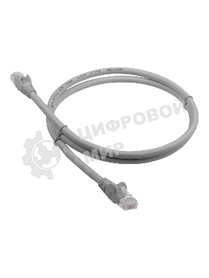 Патч-корд LANMASTER LSZH UTP кат.6, 1.5 м, серый