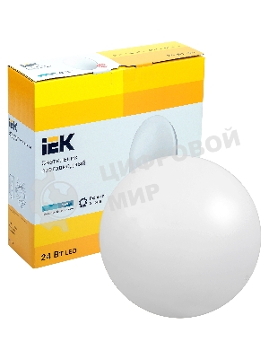 Светильник IEK LDPB0-1003-24-4000-K01 LED ДПБ 1003 24Вт IP20 4000K круг белый диаметр 380 мм, световой поток 1440 Лм