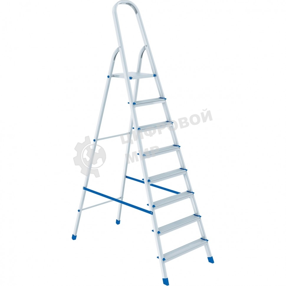 Стремянка Сибртех 8 ступеней, алюминиевая