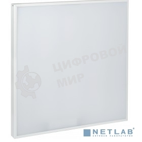 Светильник светодиодный Iek LDVO0-6576-50-6500-K01 ДВО 6576 595х595х25мм 50Вт 6500К опал аналог люм.свет. 4х18 накладных или в потолок Армстронг