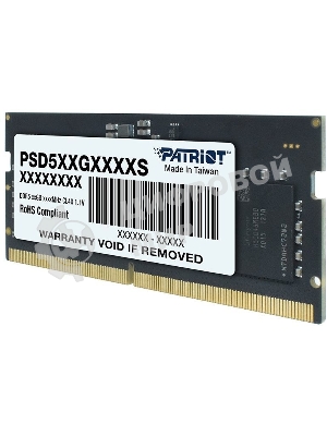 Оперативная память Patriot, DDR5, 8GB (1x8 GB), 4800 MHz, CL40, SO-DIMM
