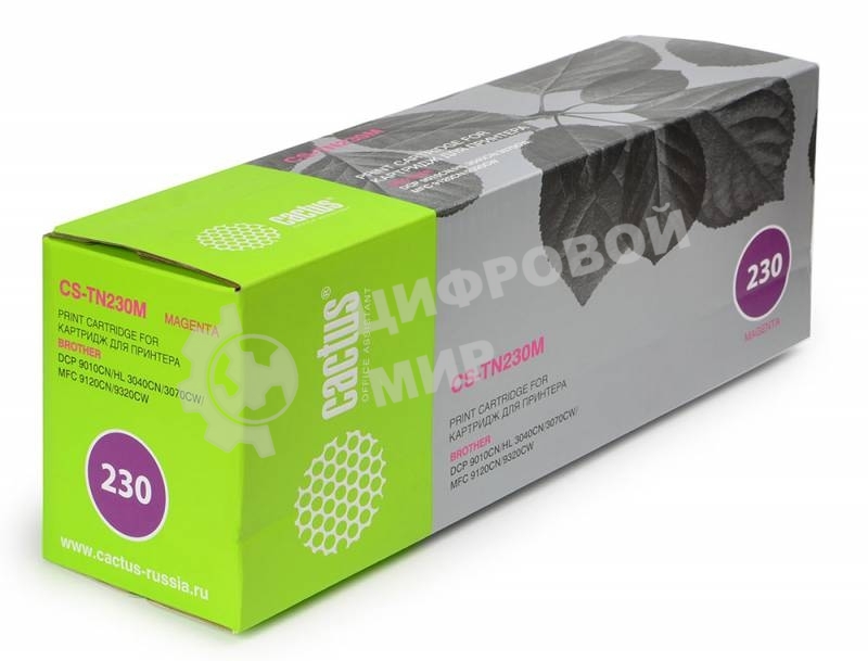 Картридж лазерный Cactus CS-TN230M пурпурный (1400 стр) для Brother HL-3040/3070, DCP-9010, MFC-9120/9320