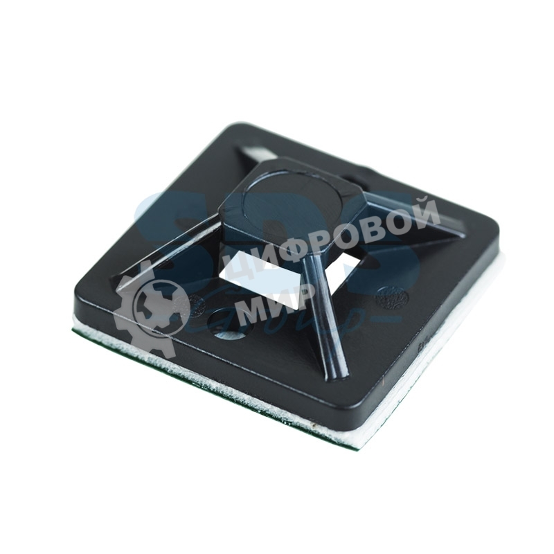 Площадка самоклеящаяся Rexant 20х20 мм, черная, упаковка 10 шт.