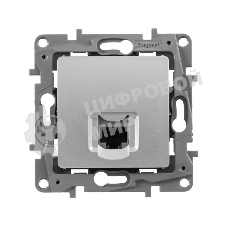 Информационная розетка RJ 45, категория 5e, UTP, Etika, алюминий