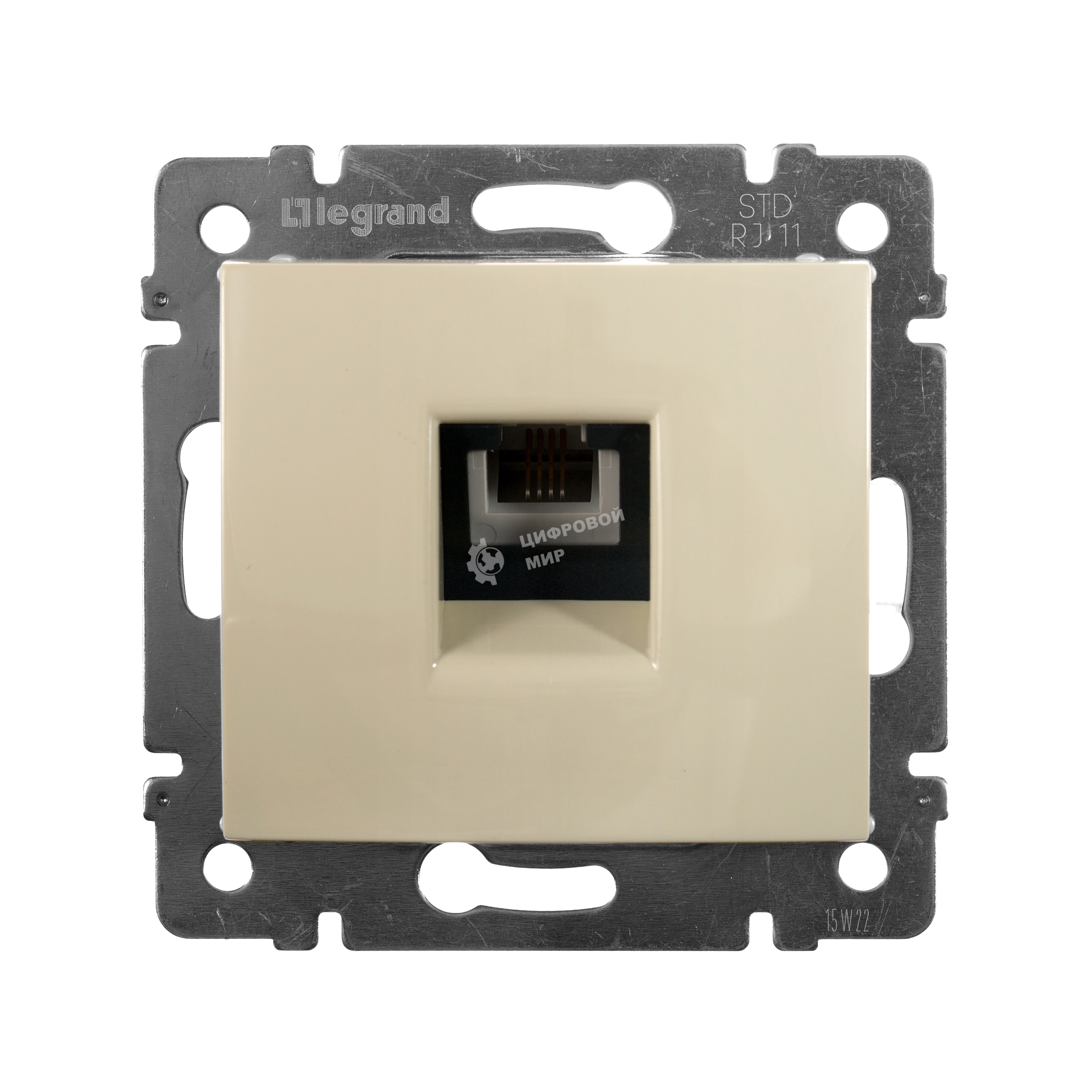 Розетка телефонная Valena RJ11 4 контакта 1 коннектор (слоновая кость) Legrand 774338