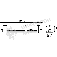 Светильник светодиодный Gauss IP65 1170x60x55мм 36Вт 2500lm 6500К линейн. мат. с возм. соед. в линию
