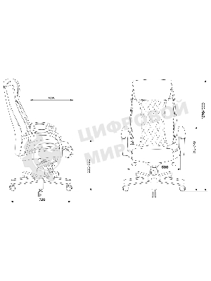 Кресло Бюрократ T-9924WALNUT черный, кожа, подголовник