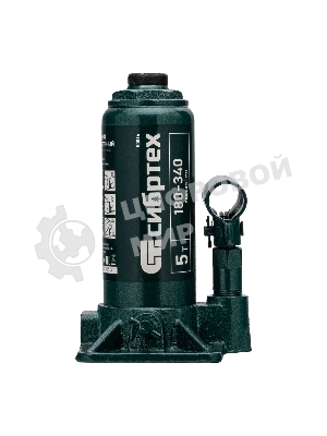 Домкрат гидравлический Сибртех бутылочный, 5т, 180-340 мм, в пластиковом кейсе