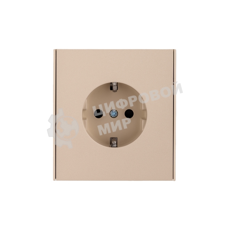 Розетка KRANZ STRONG 1-ая с/з с/у, со шторками 16А шелк