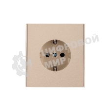 Розетка KRANZ STRONG 1-ая с/з с/у, со шторками 16А шелк