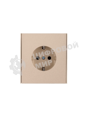 Розетка KRANZ STRONG 1-ая с/з с/у, со шторками 16А шелк