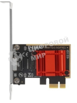 Сетевой PCI Express адаптер D-Link DGE-562T/A2A с 1 портом 100/1000/2.5Gbase-T