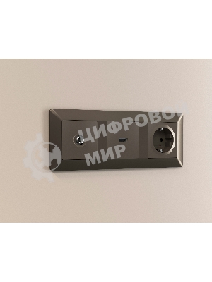 Комплект механизма TV розетки проходной ALFA Темная бронза матовый 5-1000 MHz 4dB QUANT (AP6430, VM211) MA643030