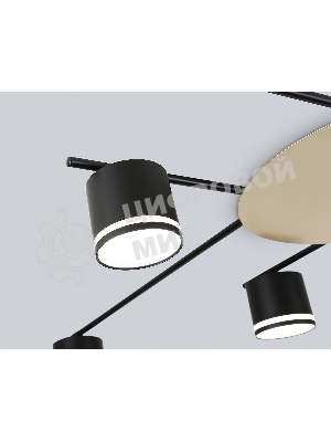 Потолочный светильник Ambrella light FL51760/8 BK/GD черный/золото GX53/8 max 12W 870*870*95
