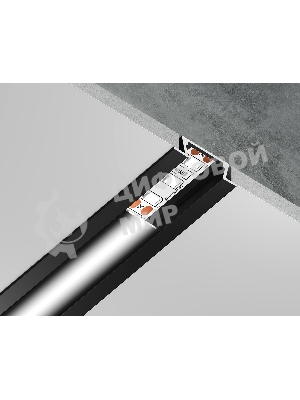 Алюминиевый профиль Ambrella light GP1001BK черный 2000*21.5*6.8