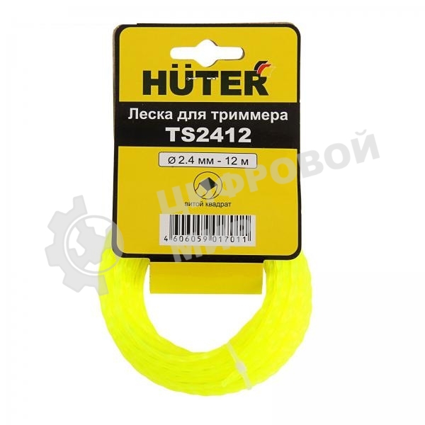 Леска для садовых триммеров Huter TS2412 d=2.4мм L=12м для Huter GGT-800S(T)/1000S(T)/1300S(T)/1500S(T) (71/2/13)