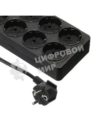 Сетевой фильтр Buro 800SH-5-B 5 м, 8 розеток, черный, коробка