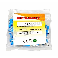 Наконечник штыревой втулочный изолированный Rexant F-8 мм 0.75 мм² (НШВи 0.75-8) синий