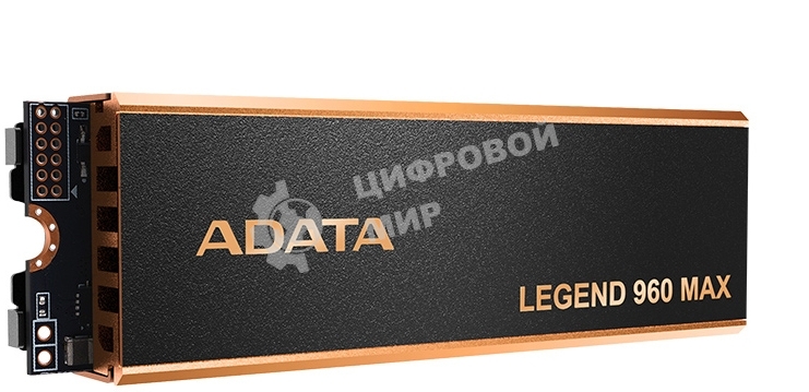 Накопитель SSD ADATA LEGEND 960 MAX, 4Tb, M.2 2280, PCIe 4.0 x4, NVMe, R/W 7400/6800, с радиатором