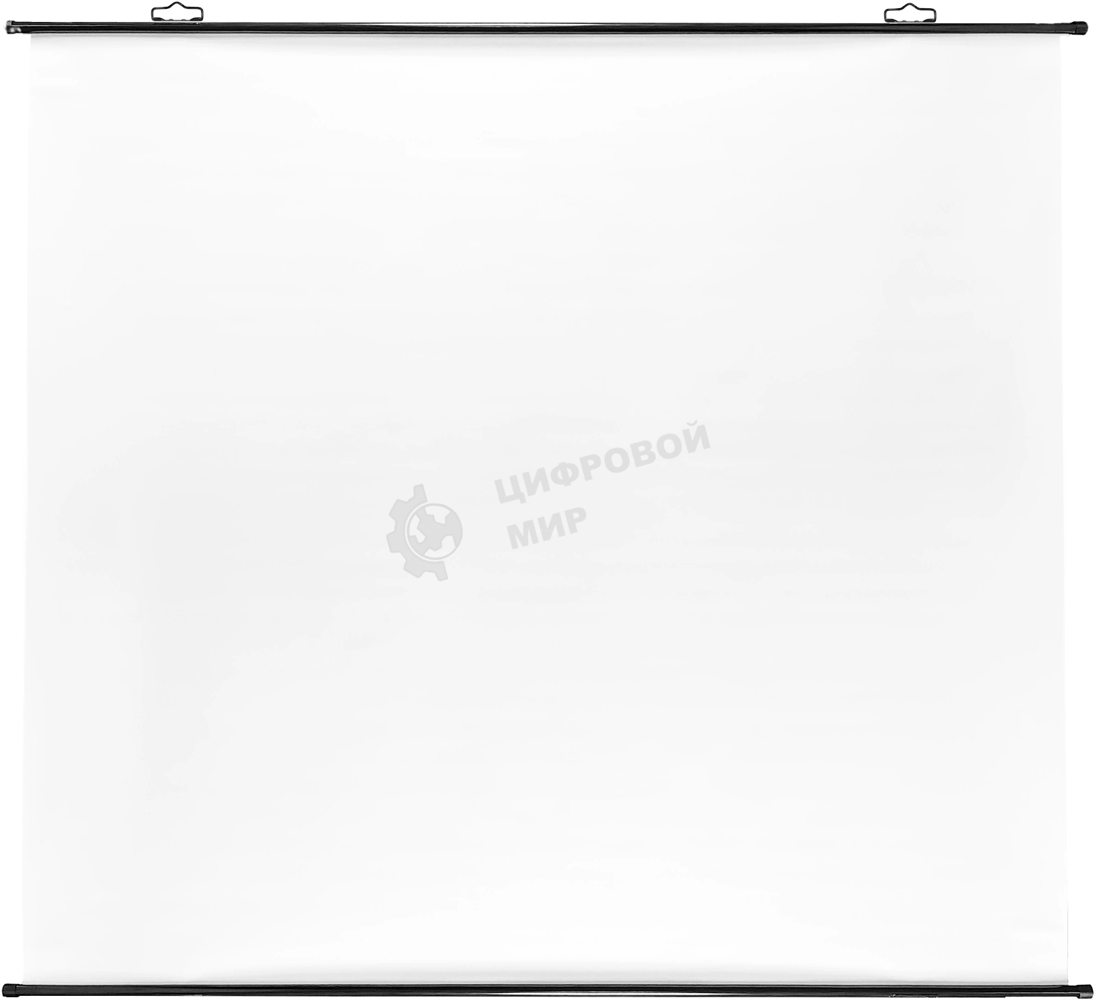 Экран Cactus 150x150 см Map type CS-PSRM-150x150-BK 1:1 настенно-потолочный рулонный черный