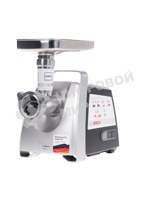 Мясорубка электрическая Bosch MFW68640 черный, 2200 Вт, 4.3 кг/мин, реверс, металлический лоток, насадки - 5